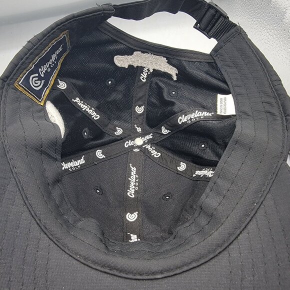 Cleveland Golf Black Adjustable Baseball Hat Cap Outdoors Lightweight Breathable - Picture 7 of 10